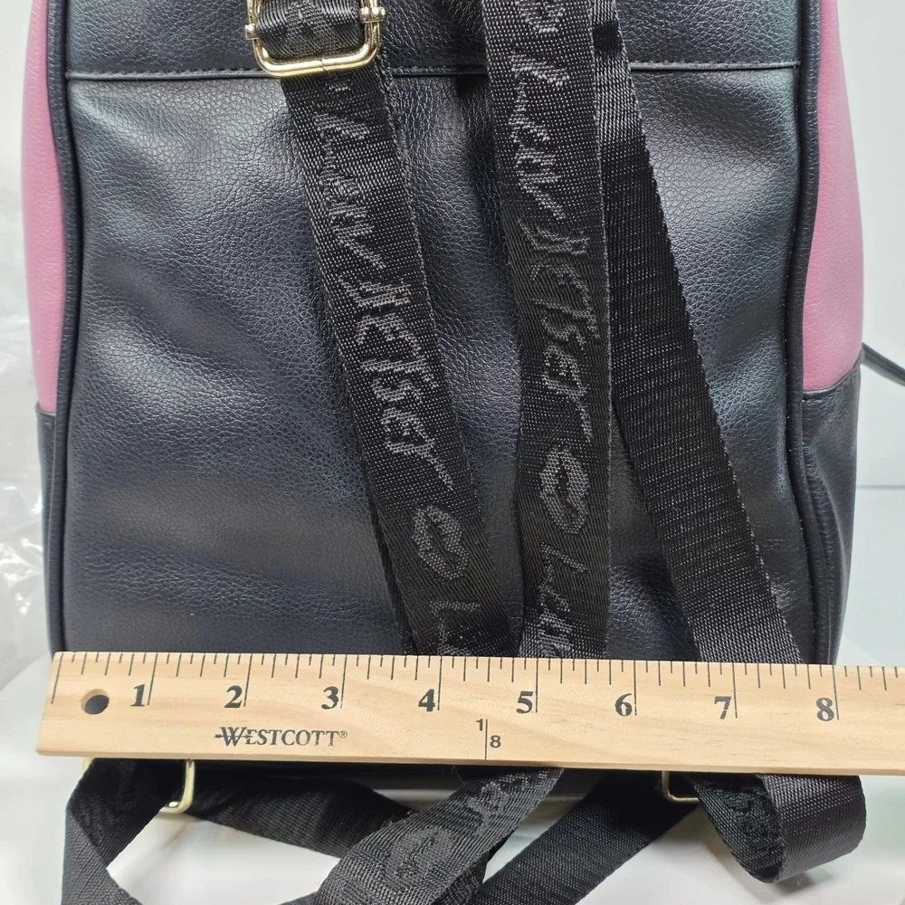Luv Betsey Johnson French Bulldog‎ Mini Backpack Black White Pink Puppy Dog Bag